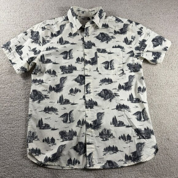 The North Face Other - The North Face Baytrail Pattern Short Sleeve Shirt Beige Gray Men's Size Medium